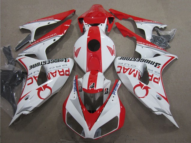 06-07 Blanc Rouge PRAMAC CBR1000RR Carénage Moto