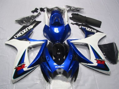 06-07 Bleu Blanc GSXR 600 Carénages Moto