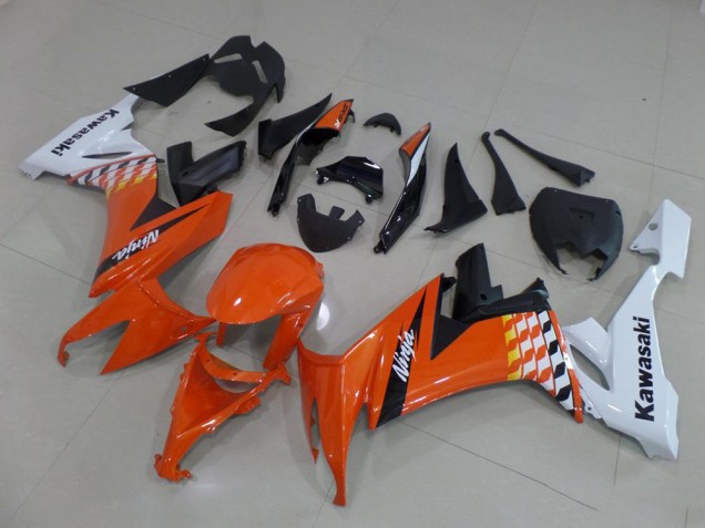 08-10 Orange et Blanc ZX10R Carénage Moto