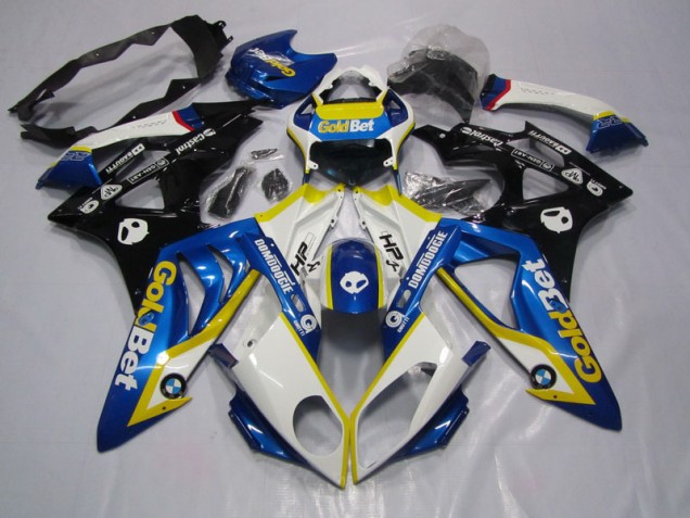 09-14 Bleu Blanc GoldBet S1000RR Carénage Moto